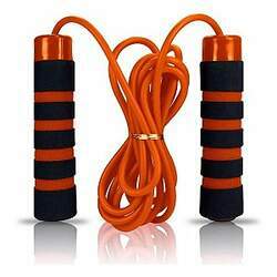 Corda de Pular Com Rolamento Treino Funcional Academia Exercicios Jump Rope Premium Laranja