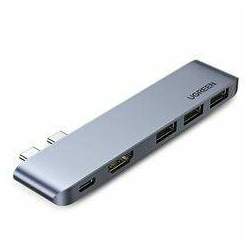 Adaptador USB Tipo-C Dual P/ HDMI 3USB CM251 Cinza - Ugreen